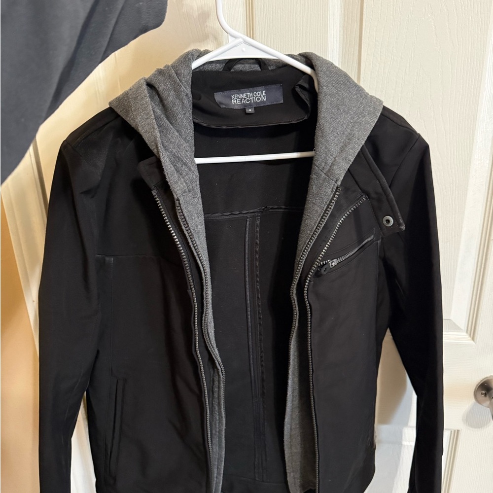 Kenneth Cole Reaction Charcoal and Black Coat